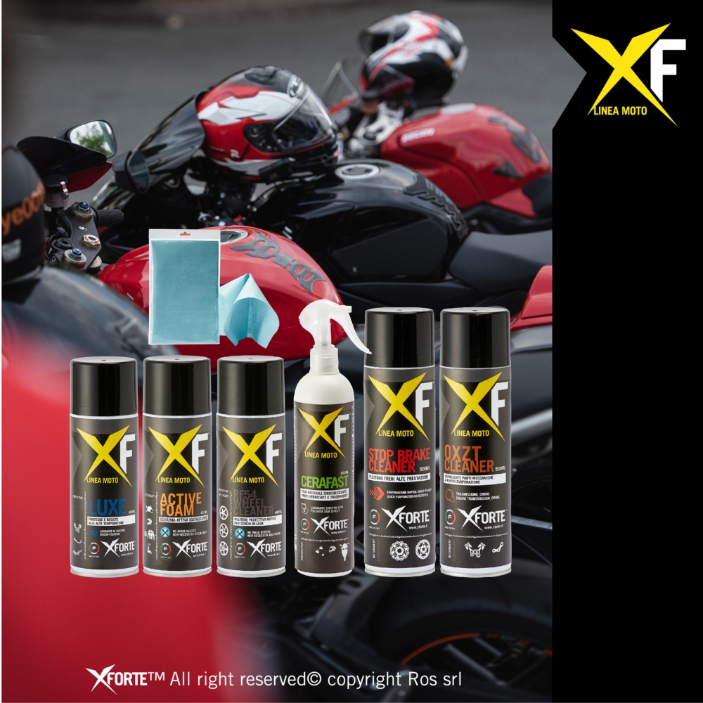 KIT PULIZIA MOTO XFORTE senza acqua e senza risciacquo - immagine 2